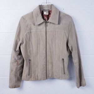 Vintage Wilsons Women's Medium Tan Suede Leather Full Zip Jacket